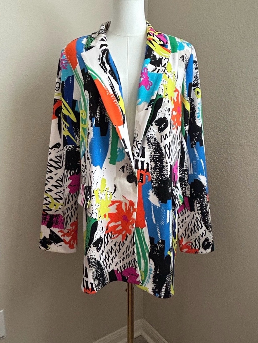 Joseph Ribkoff Multicolor Abstract Paint-Splash Blazer - Picture 6 of 6